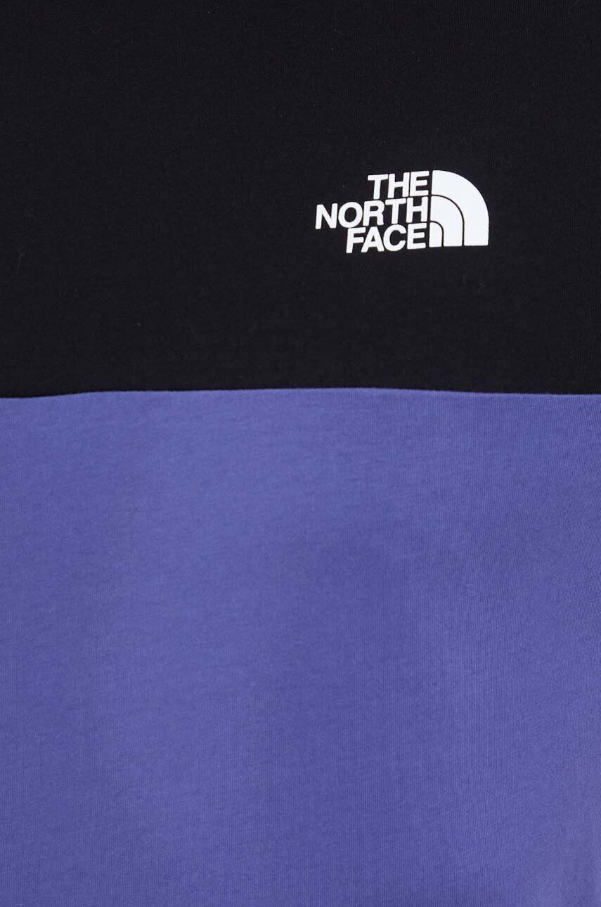 The North Face tricou din bumbac culoarea albastru marin cu imprimeu - Pled.ro