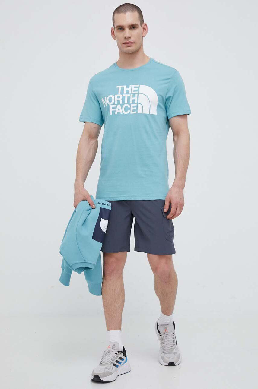 The North Face tricou din bumbac cu imprimeu - Pled.ro