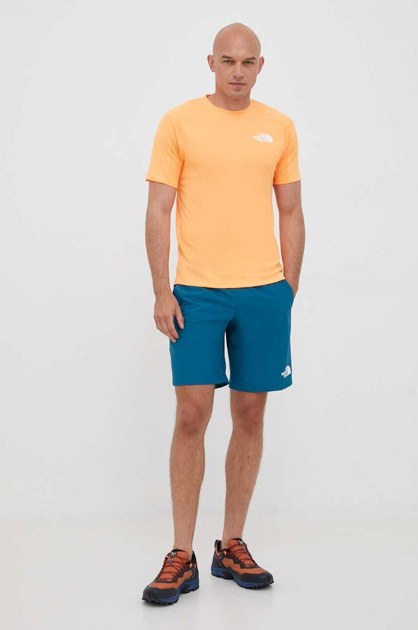 The North Face tricou sport Mountain Athletics culoarea portocaliu modelator - Pled.ro