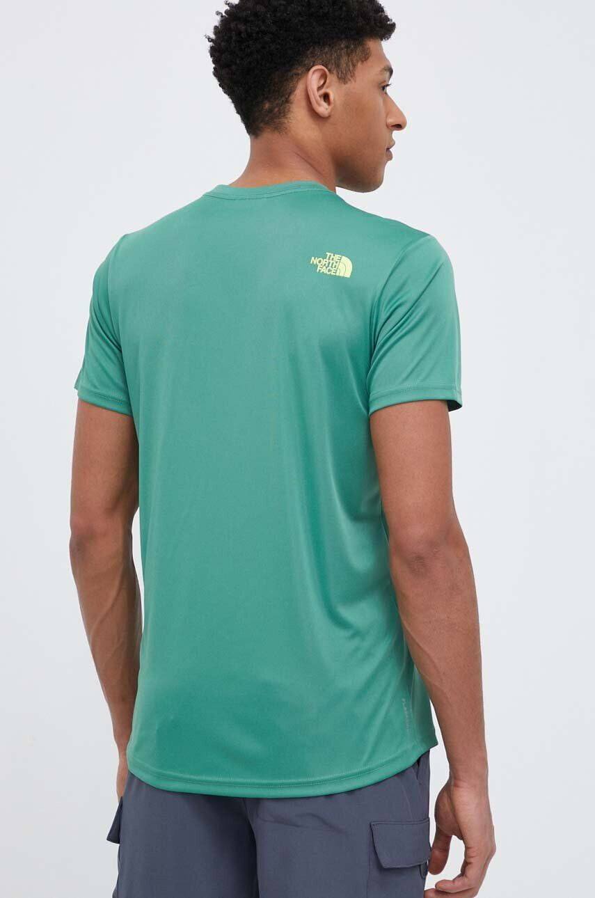 The North Face tricou sport Reaxion Easy culoarea verde cu imprimeu - Pled.ro