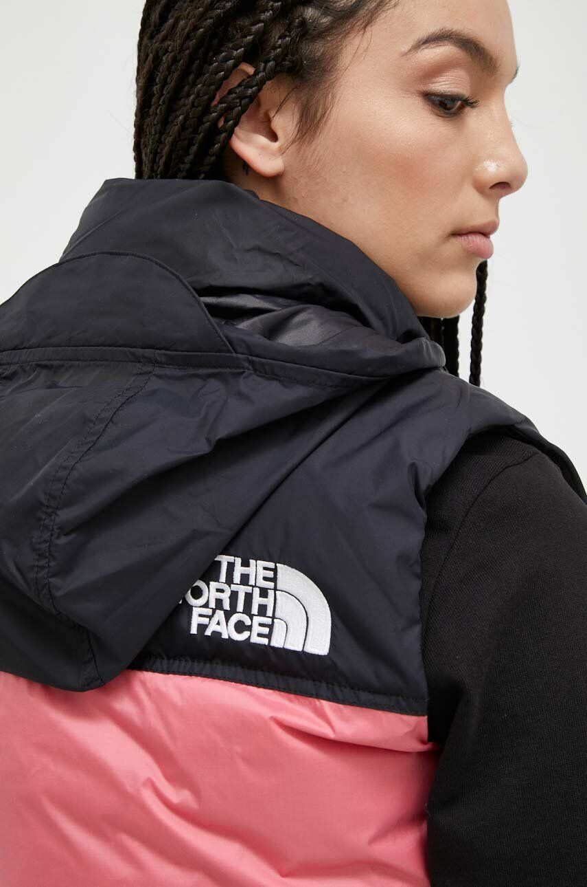 The North Face vesta de puf 1996 RETRO NUPTSE VEST femei culoarea roz de iarna - Pled.ro