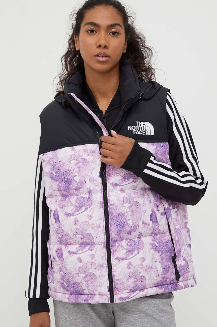 The North Face vesta de puf 1996 RETRO NUPTSE VEST femei culoarea violet de iarna - Pled.ro