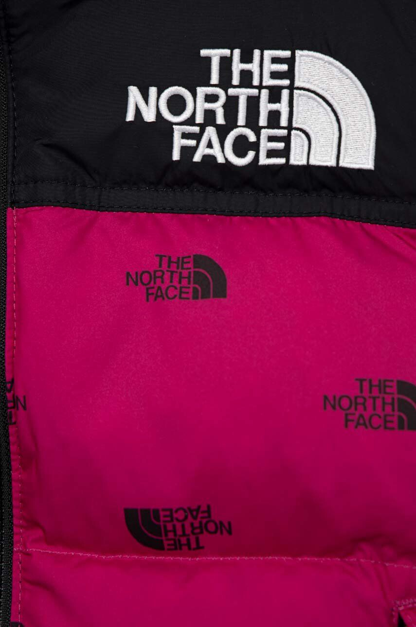 The North Face vesta de puf pentru copii culoarea roz - Pled.ro