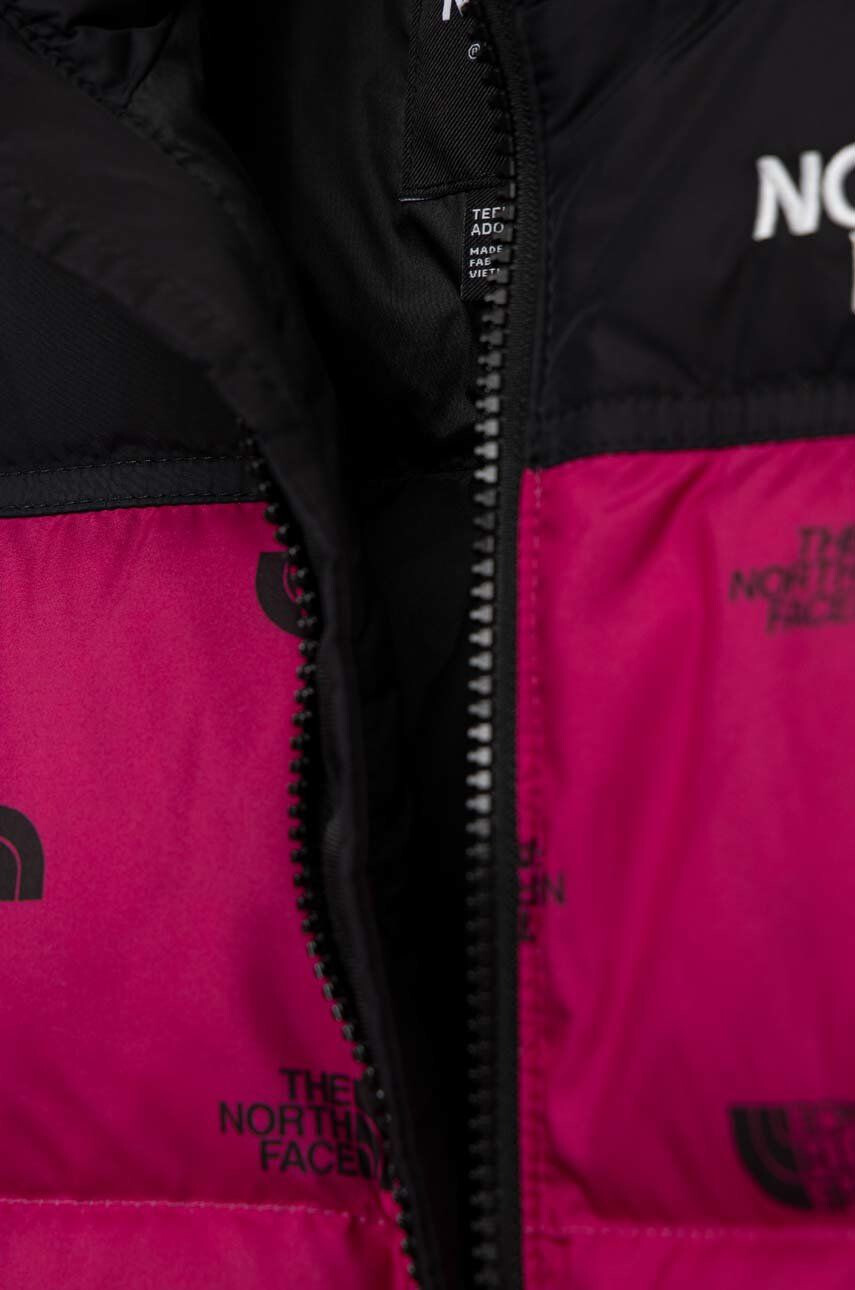 The North Face vesta de puf pentru copii culoarea roz - Pled.ro