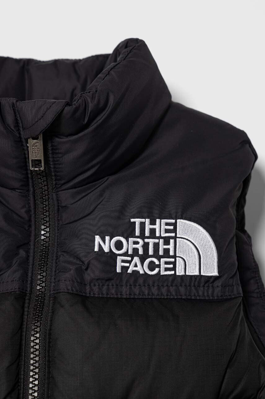 The North Face vesta de puf pentru copii 1996 RETRO NUPTSE VEST culoarea negru - Pled.ro