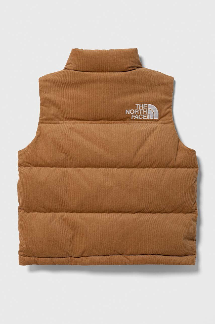 The North Face vesta de puf pentru copii 1996 RETRO NUPTSE VEST culoarea maro - Pled.ro