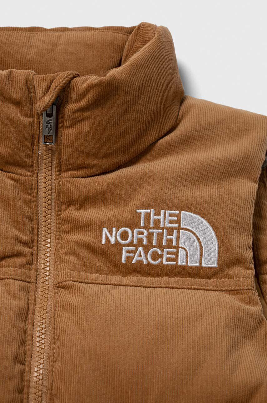 The North Face vesta de puf pentru copii 1996 RETRO NUPTSE VEST culoarea maro - Pled.ro