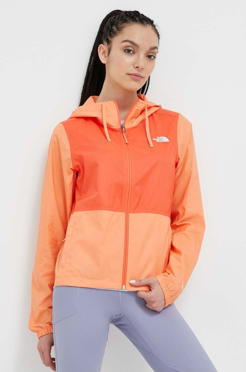 The North Face windbreaker Cyclone 3 culoarea portocaliu de tranzitie - Pled.ro