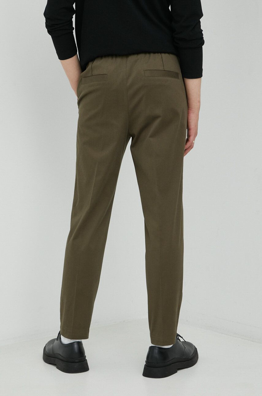 Tiger of Sweden pantaloni Sosa barbati culoarea verde cu fason chinos - Pled.ro