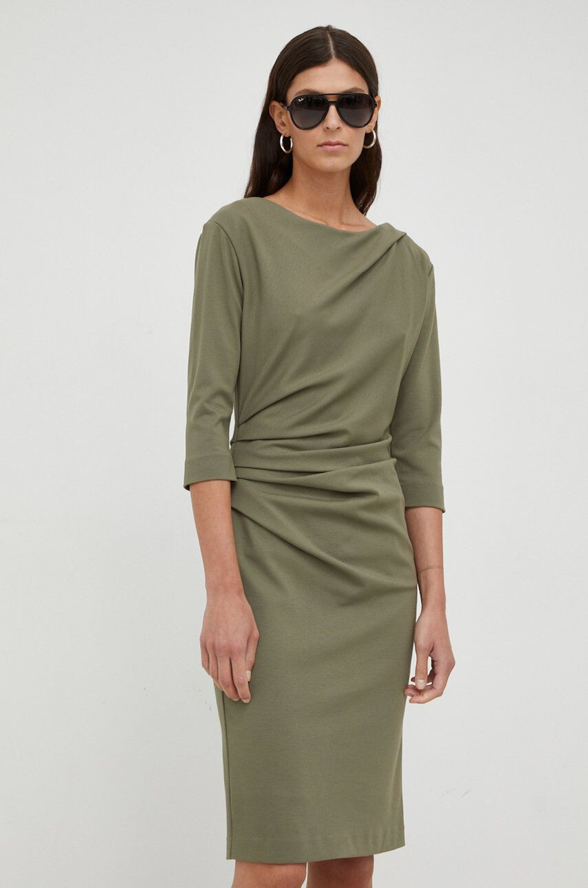 Tiger of Sweden rochie culoarea verde mini mulata - Pled.ro