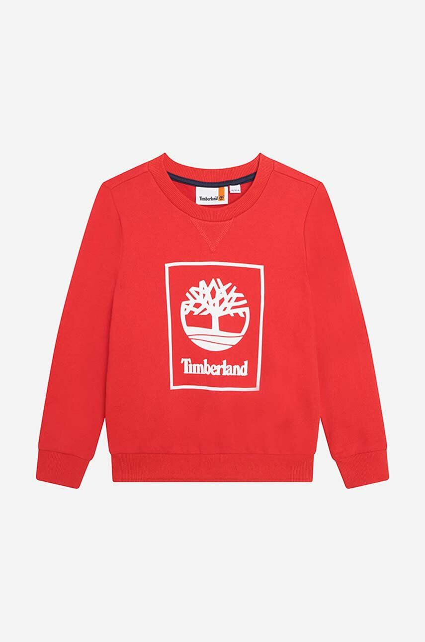 Timberland bluza copii culoarea rosu cu imprimeu - Pled.ro