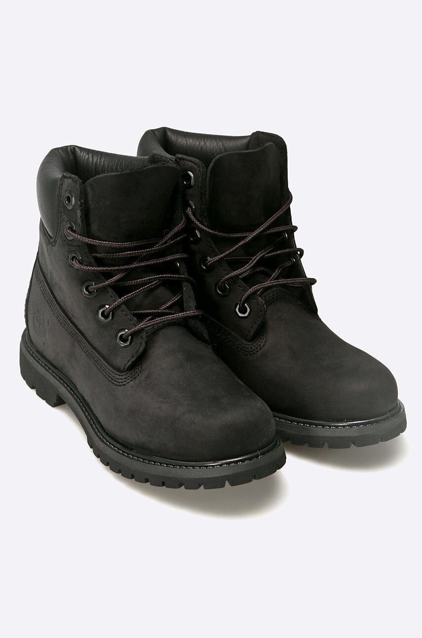 Timberland botine Premium Boot femei culoarea negru cu toc plat 8658A-BLACK - Pled.ro