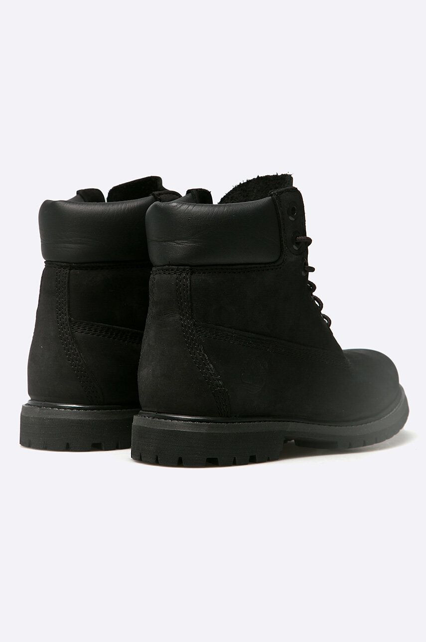 Timberland botine Premium Boot femei culoarea negru cu toc plat 8658A-BLACK - Pled.ro