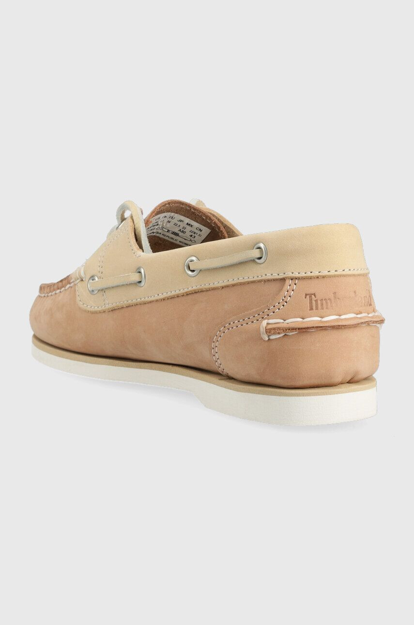 Timberland mocasini Classic Boat femei culoarea bej cu toc plat TB0A5PWBDR11 - Pled.ro