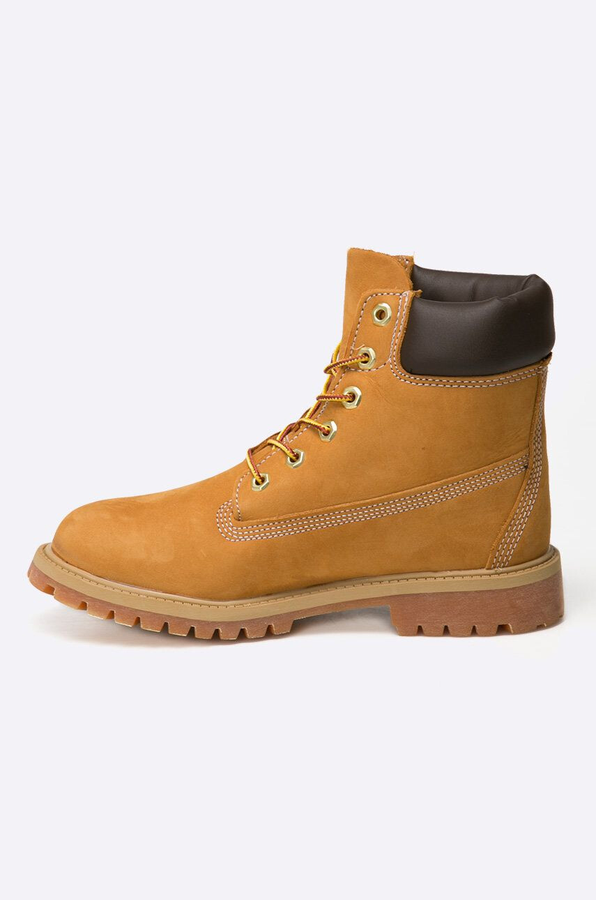 Timberland botine PREMIUM WATERPROOF BOOT femei culoarea maro cu toc plat izolare usoara 12909-WheatYello - Pled.ro