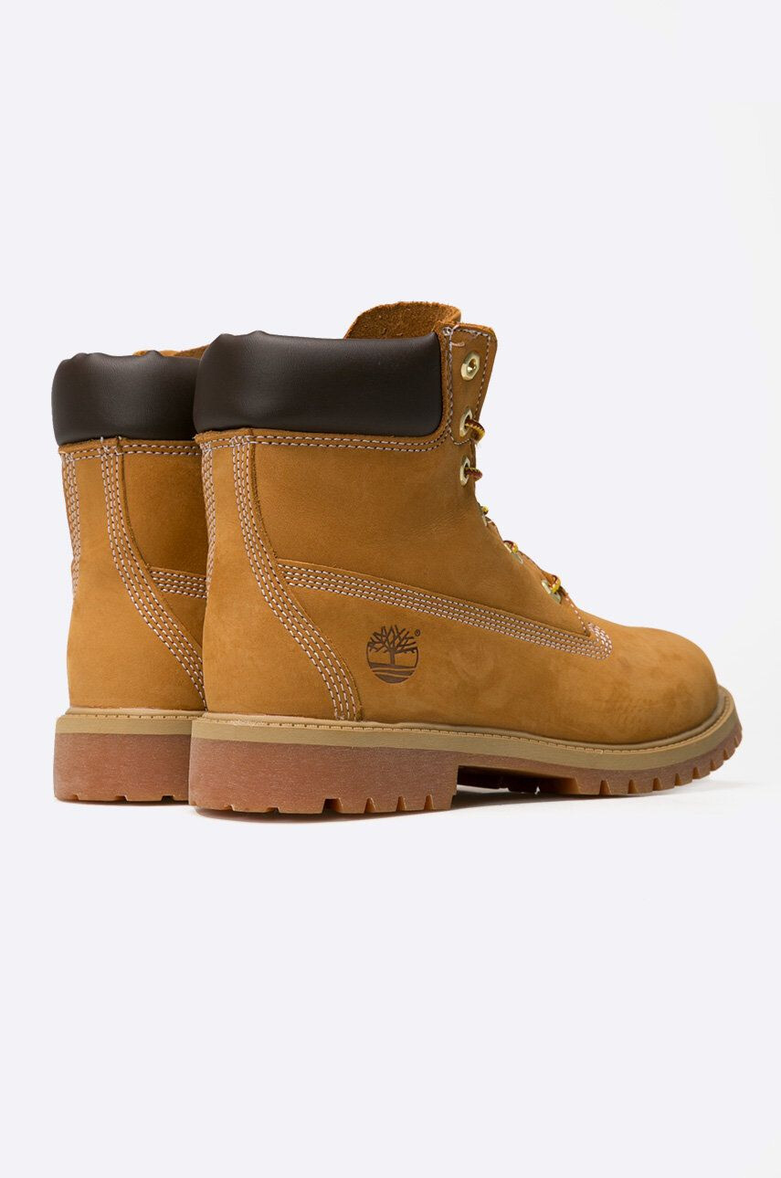 Timberland botine PREMIUM WATERPROOF BOOT femei culoarea maro cu toc plat izolare usoara 12909-WheatYello - Pled.ro