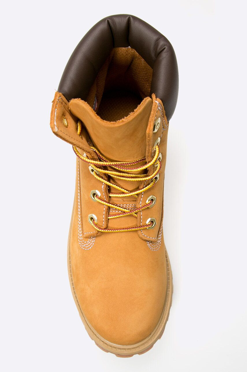 Timberland botine PREMIUM WATERPROOF BOOT femei culoarea maro cu toc plat izolare usoara 12909-WheatYello - Pled.ro