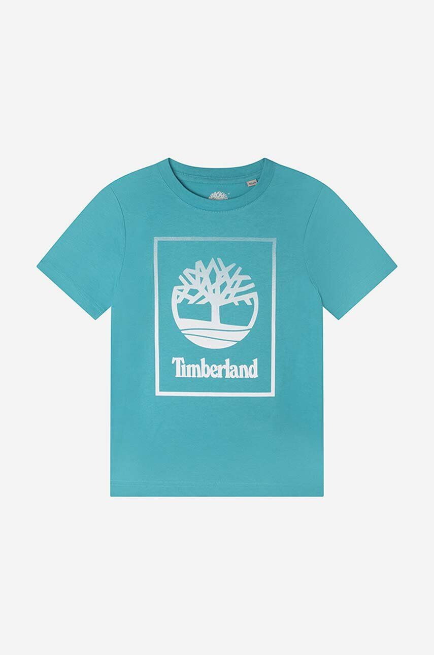 Timberland tricou de bumbac pentru copii Short Sleeves Tee-shirt culoarea rosu cu imprimeu - Pled.ro