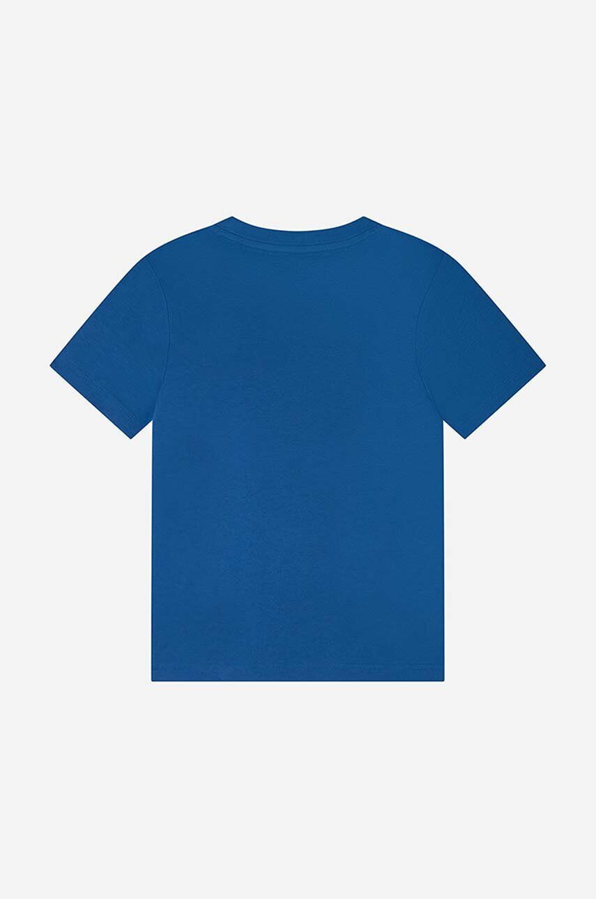 Timberland tricou de bumbac pentru copii Short Sleeves Tee-shirt culoarea albastru marin cu imprimeu - Pled.ro