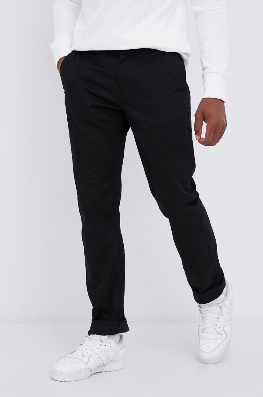 Tom Tailor Pantaloni bărbați culoarea negru model drept - Pled.ro