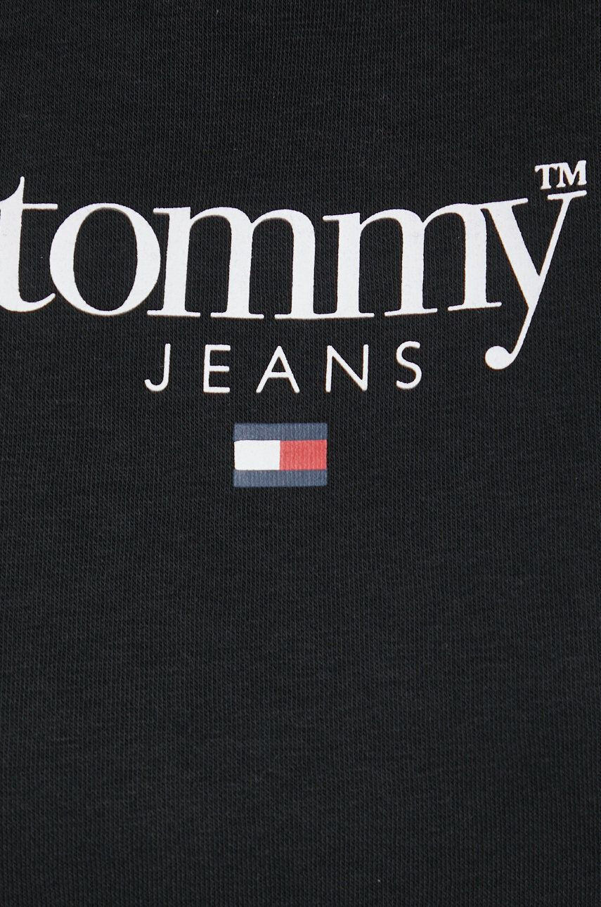 Tommy Jeans bluza femei culoarea negru cu imprimeu - Pled.ro