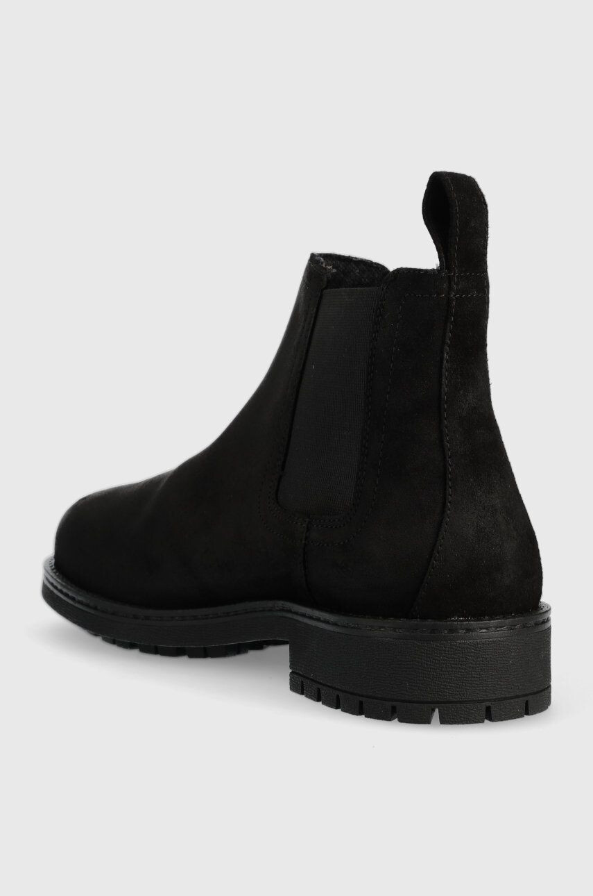 Tommy Jeans botine din piele intoarsa Classic Chelsea Boot barbati culoarea negru - Pled.ro