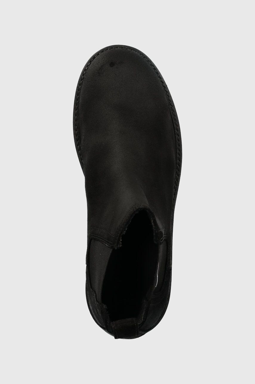 Tommy Jeans botine din piele intoarsa Classic Chelsea Boot barbati culoarea negru - Pled.ro