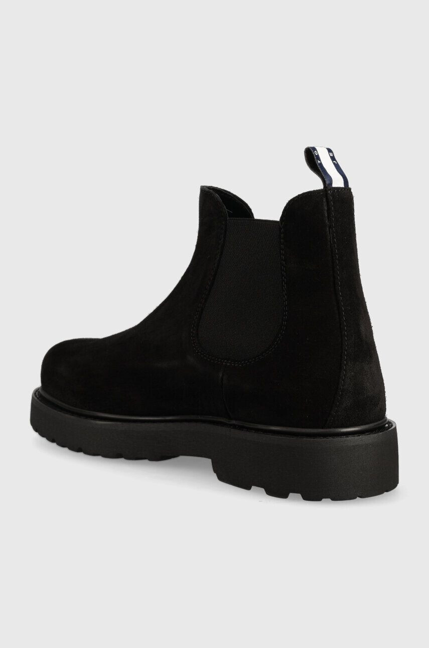 Tommy Jeans botine din piele intoarsa TJM CHELSEA HIGH BOOT barbati culoarea negru EM0EM01205 - Pled.ro