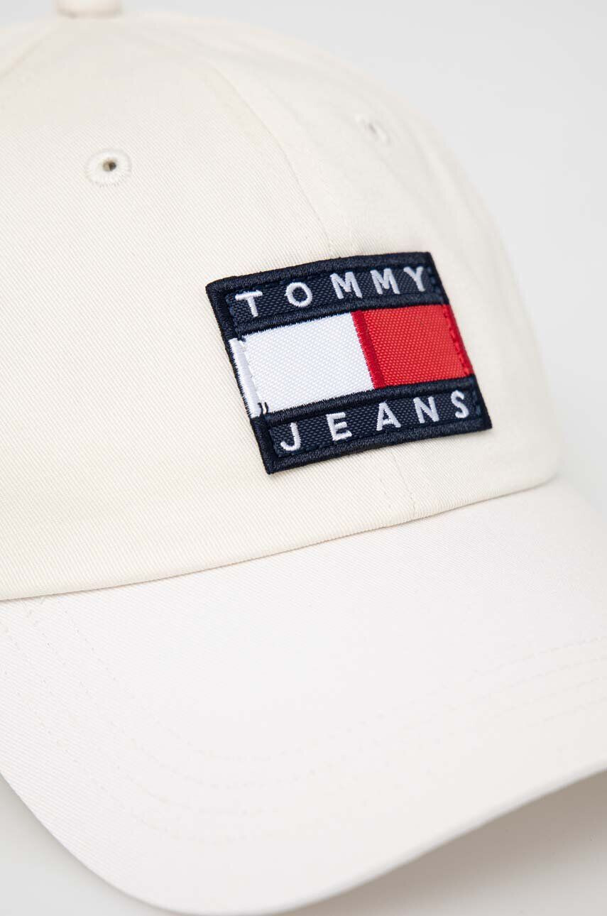 Tommy Jeans șapcă culoarea alb cu imprimeu - Pled.ro