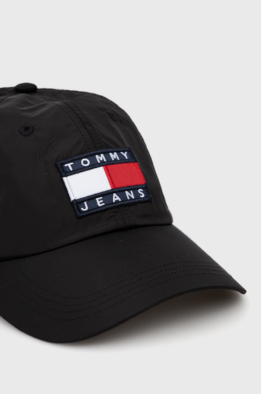 Tommy Jeans șapcă culoarea negru cu imprimeu - Pled.ro