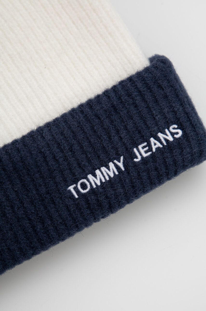 Tommy Jeans caciula din amestec de lana culoarea albastru marin - Pled.ro