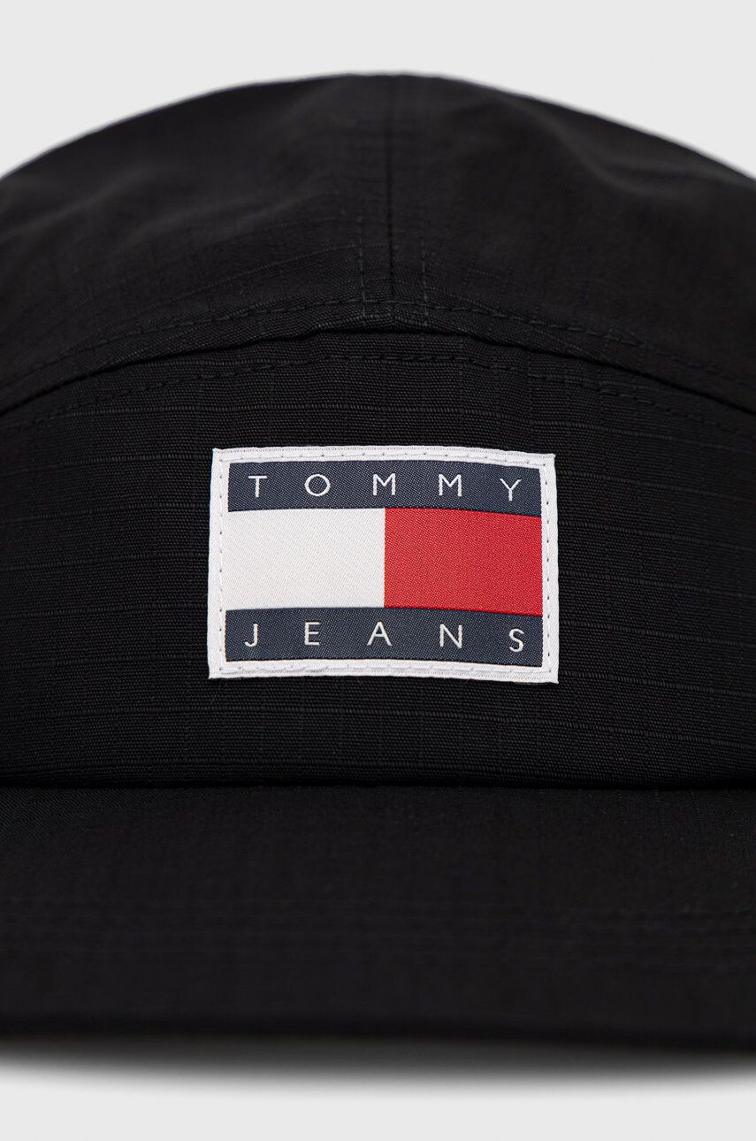 Tommy Jeans șapcă din bumbac culoarea negru cu imprimeu - Pled.ro