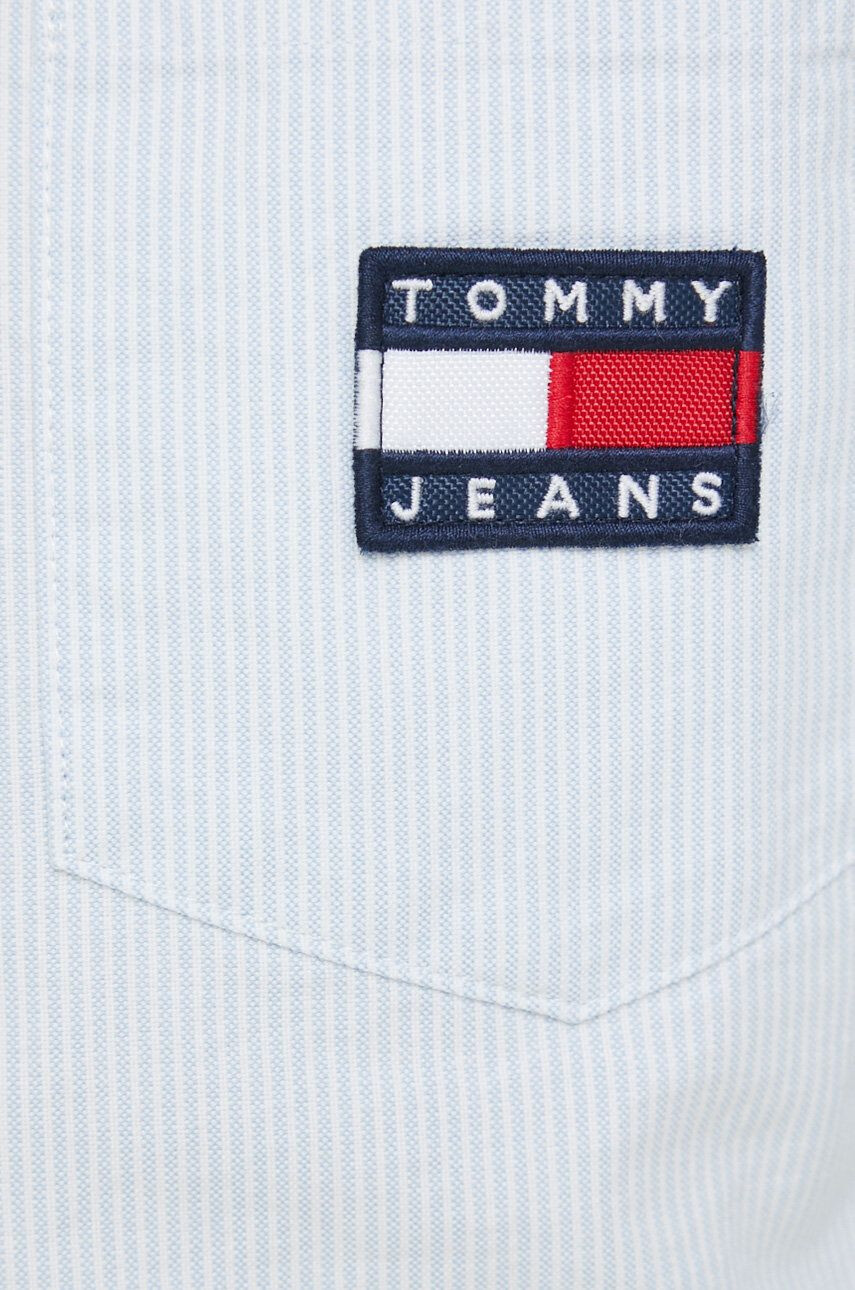 Tommy Jeans camasa din bumbac femei culoarea alb cu guler clasic relaxed - Pled.ro