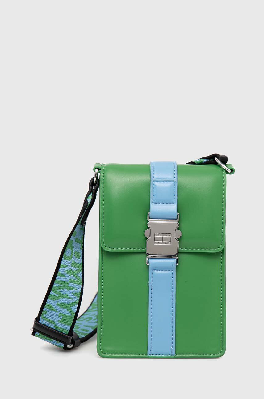 Tommy Jeans carcasa de telefon culoarea verde - Pled.ro