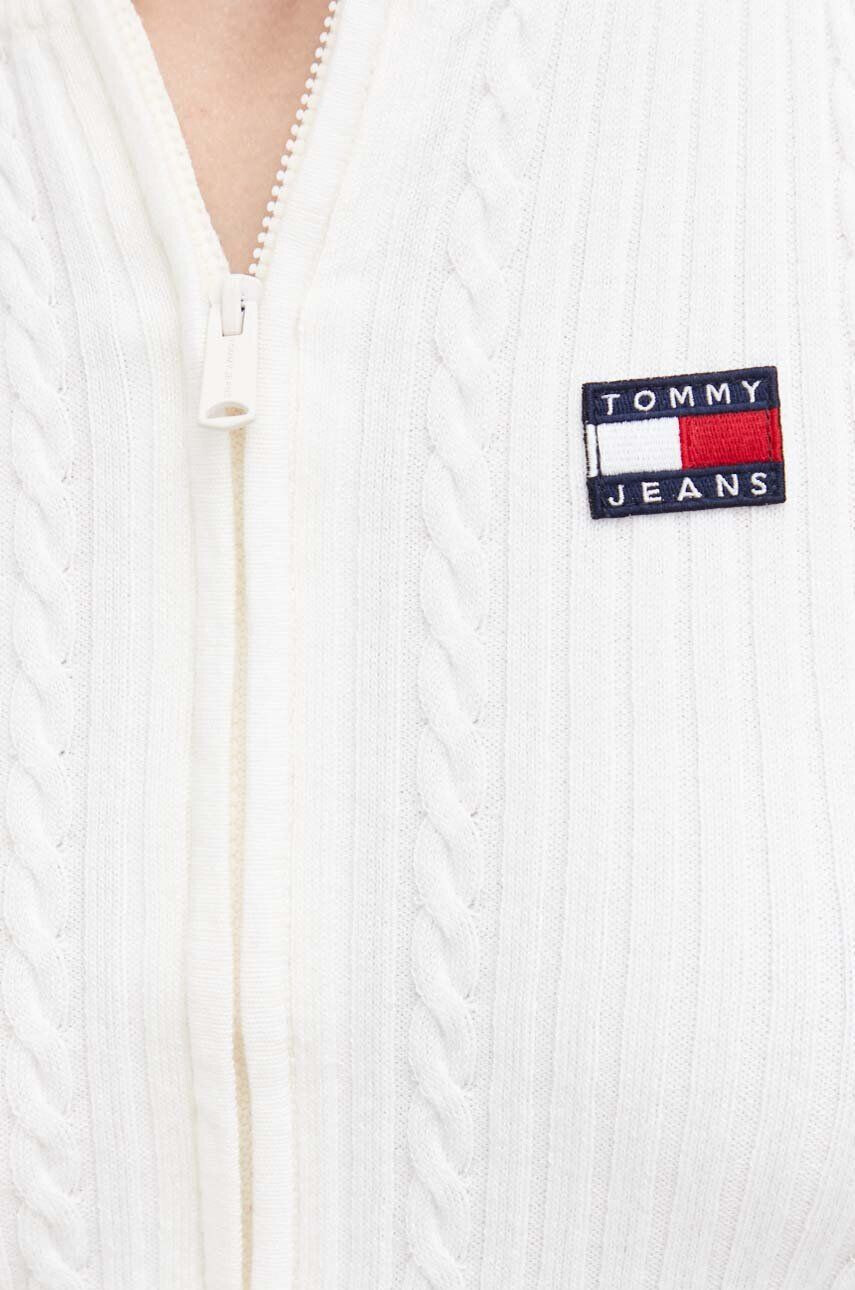 Tommy Jeans cardigan femei culoarea bej light - Pled.ro