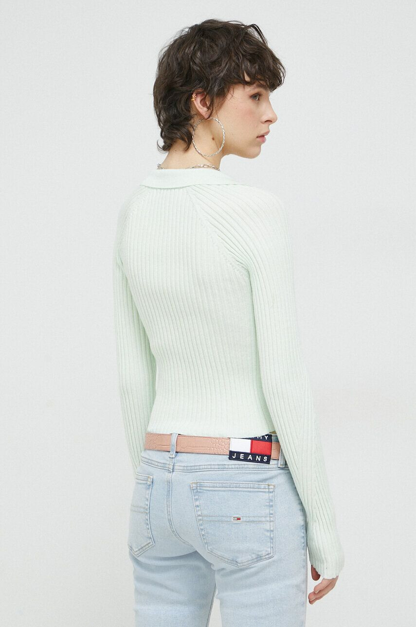 Tommy Jeans cardigan femei culoarea verde light - Pled.ro