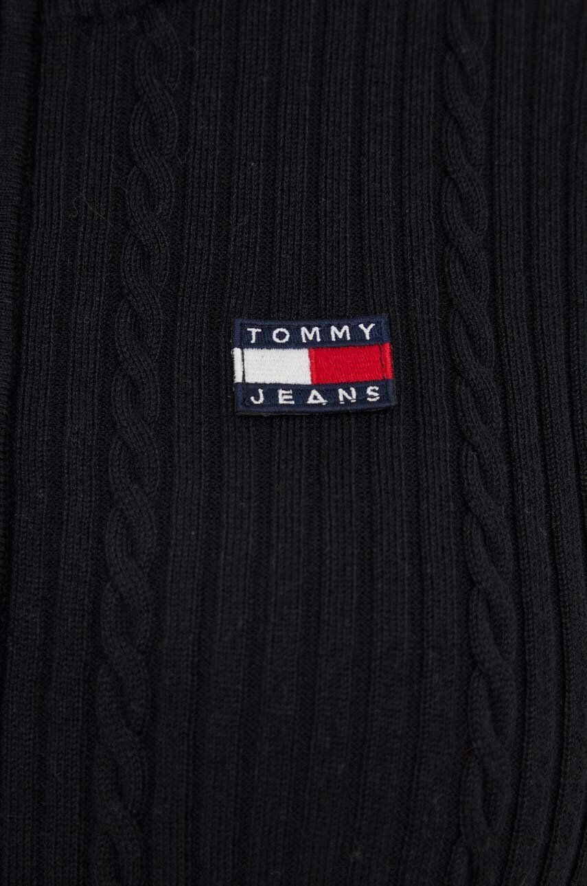 Tommy Jeans cardigan femei culoarea negru light - Pled.ro