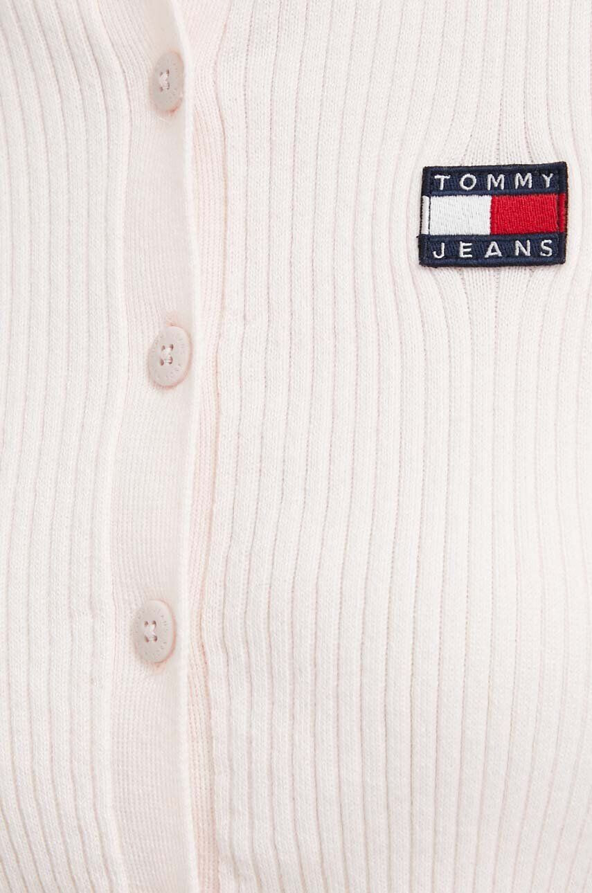 Tommy Jeans cardigan femei culoarea bej - Pled.ro