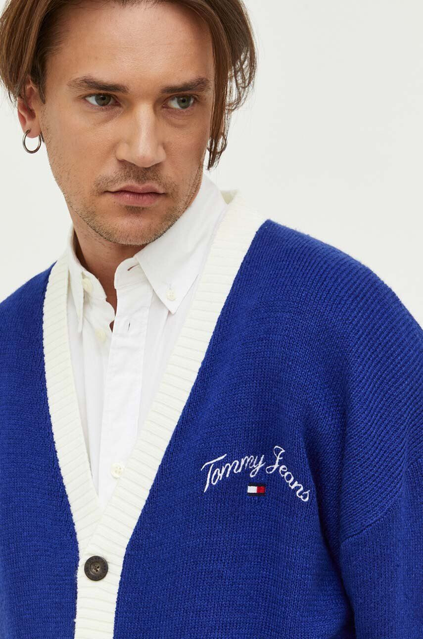 Tommy Jeans cardigan femei culoarea rosu light - Pled.ro