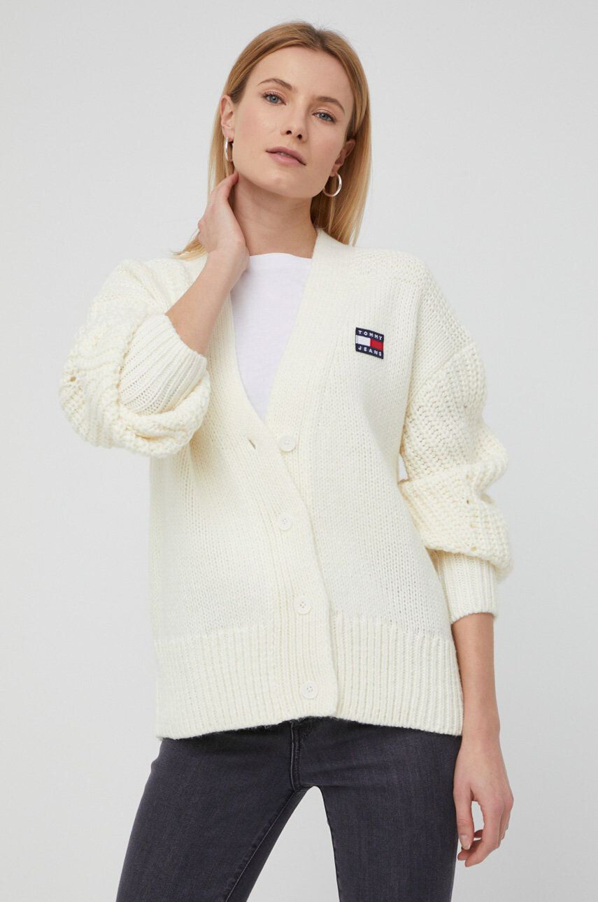 Tommy Jeans cardigan din amestec de lana - Pled.ro