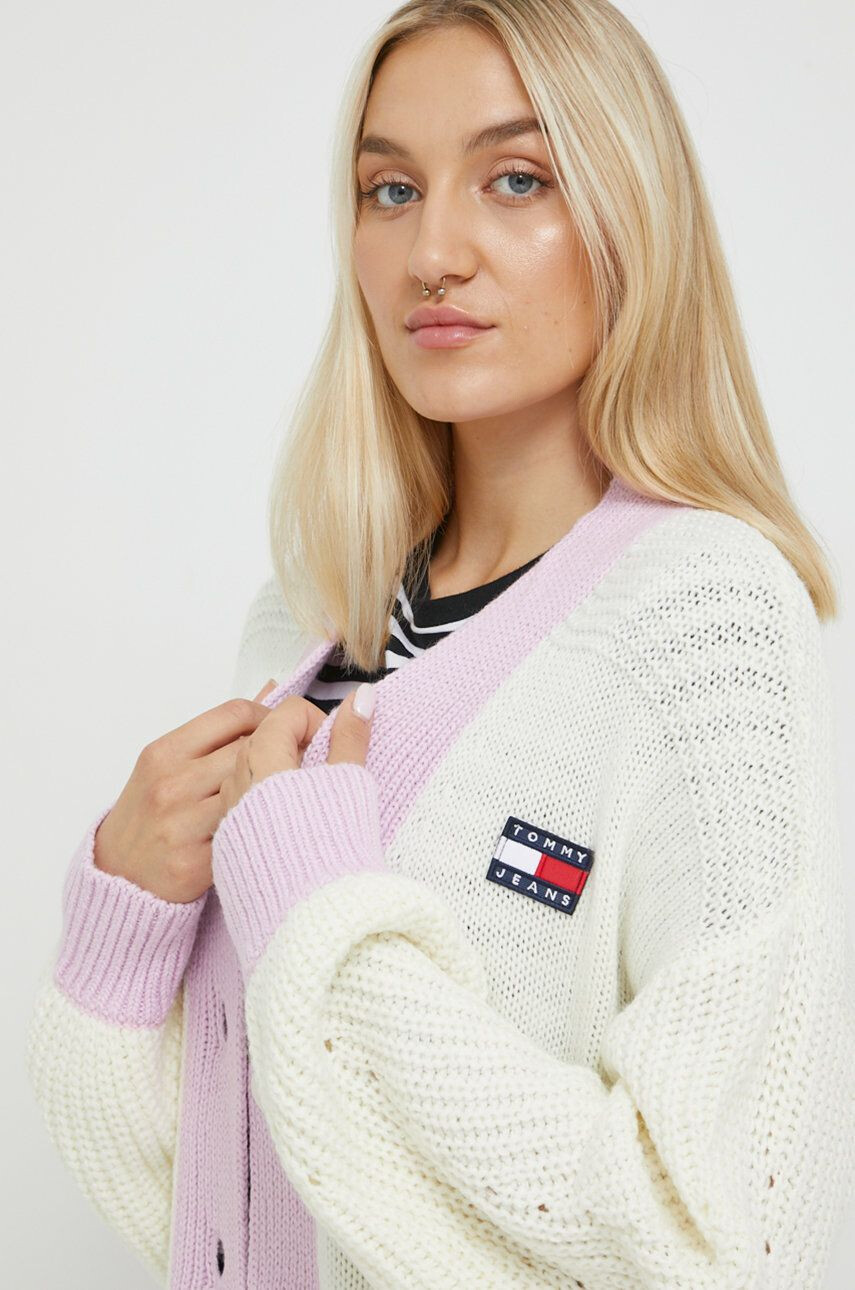 Tommy Jeans cardigan din amestec de lana - Pled.ro