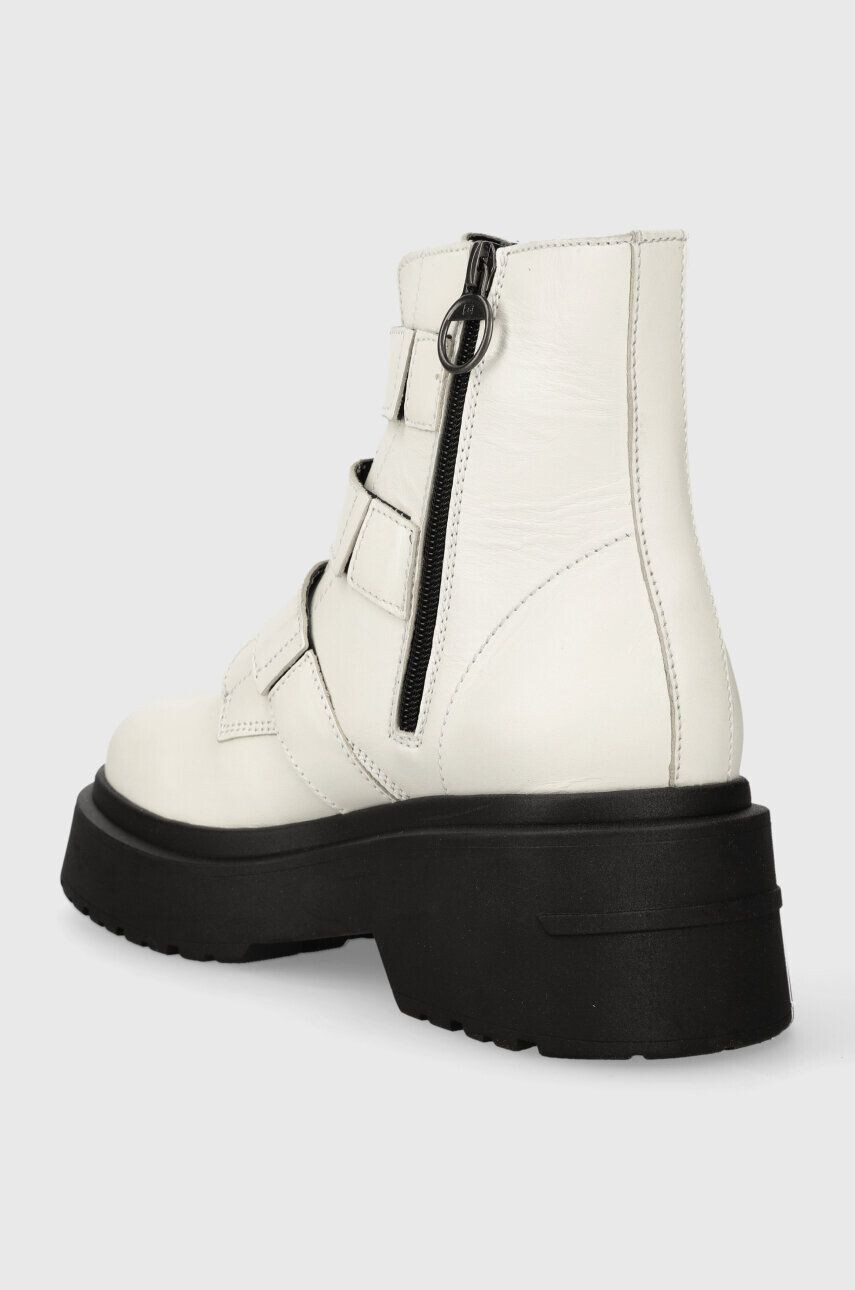 Tommy Jeans cizme de piele TJW CHUNKY BOOT HARDWARE femei culoarea alb cu platforma EN0EN02443 - Pled.ro