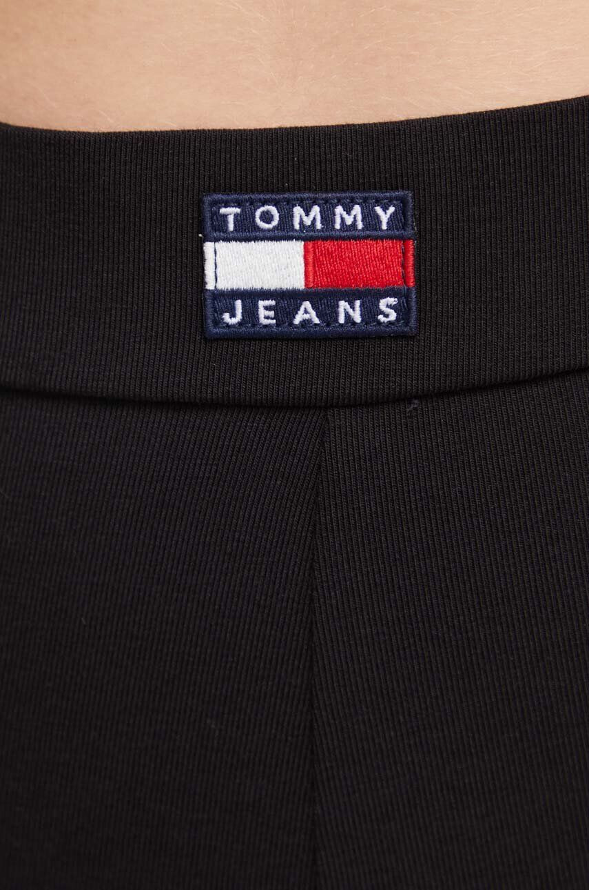 Tommy Jeans colanti femei culoarea negru neted - Pled.ro