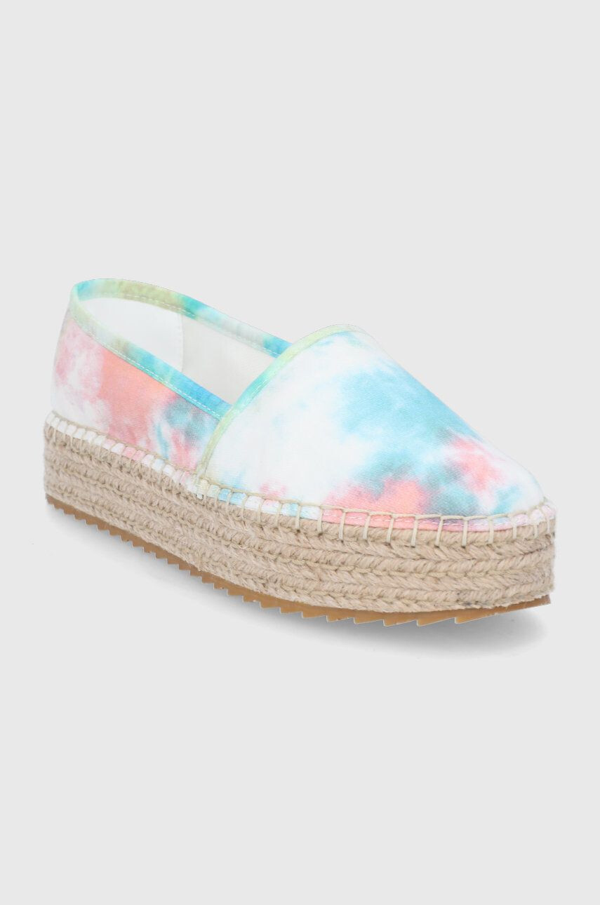 Tommy Jeans espadrile culoarea bej cu platforma - Pled.ro