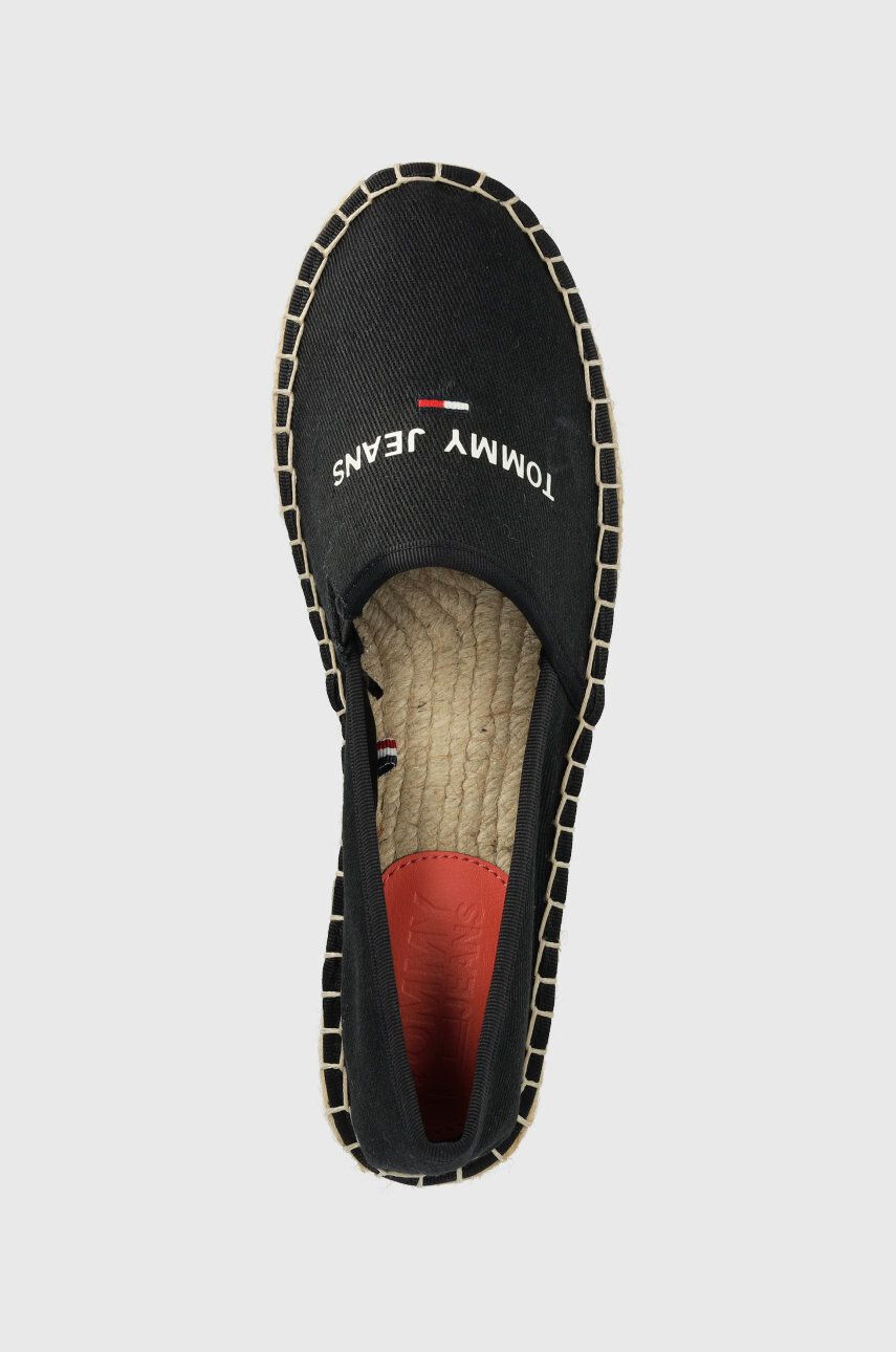 Tommy Jeans espadrile culoarea negru - Pled.ro