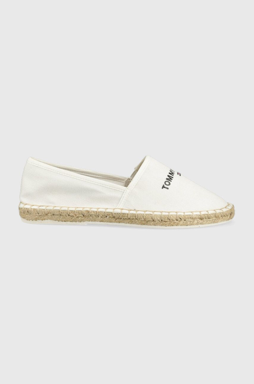 Tommy Jeans espadrile culoarea alb - Pled.ro