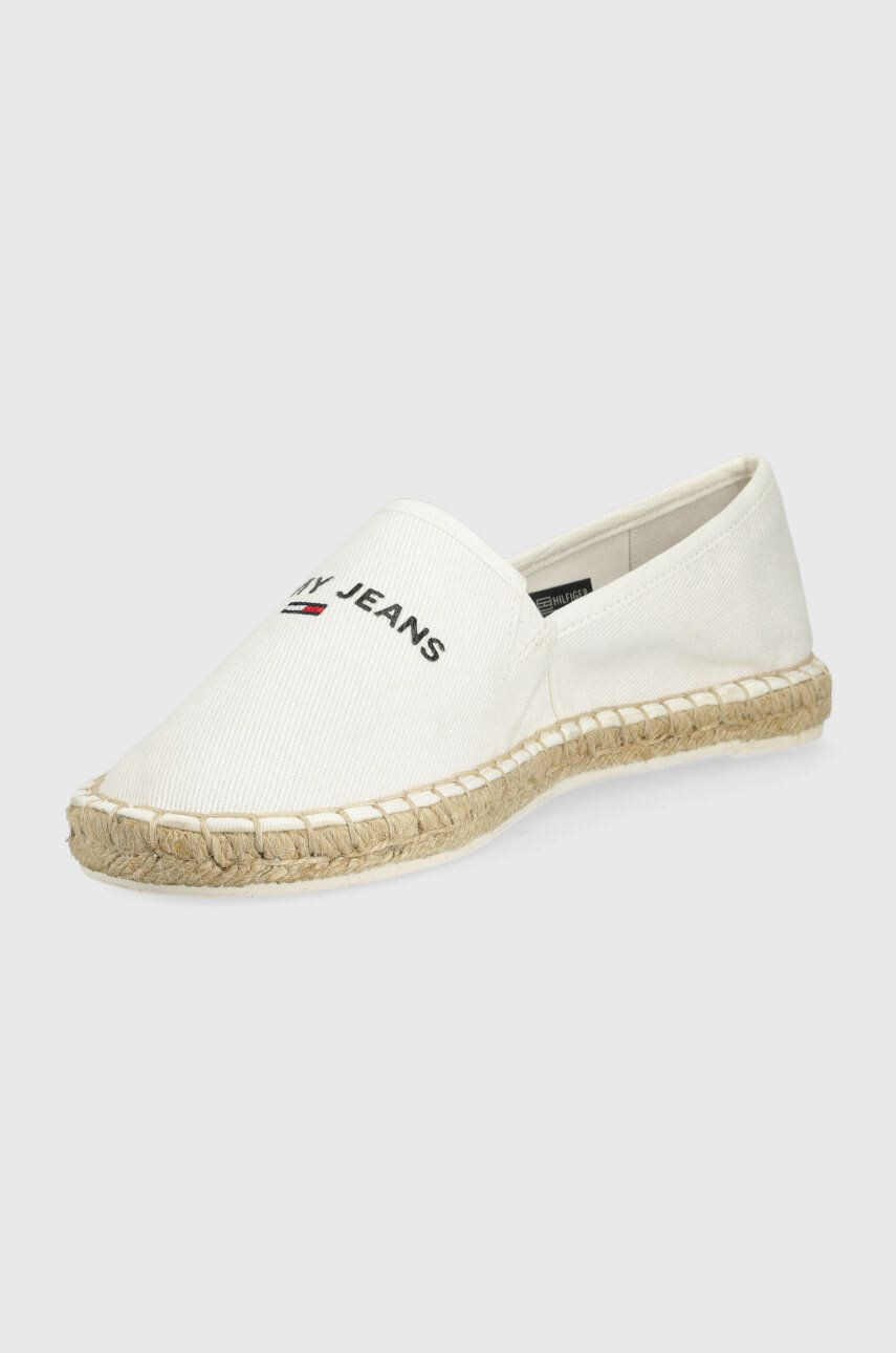 Tommy Jeans espadrile culoarea alb - Pled.ro