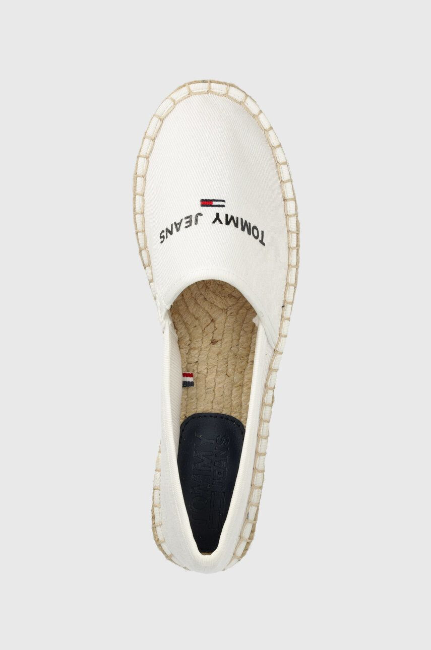 Tommy Jeans espadrile culoarea alb - Pled.ro