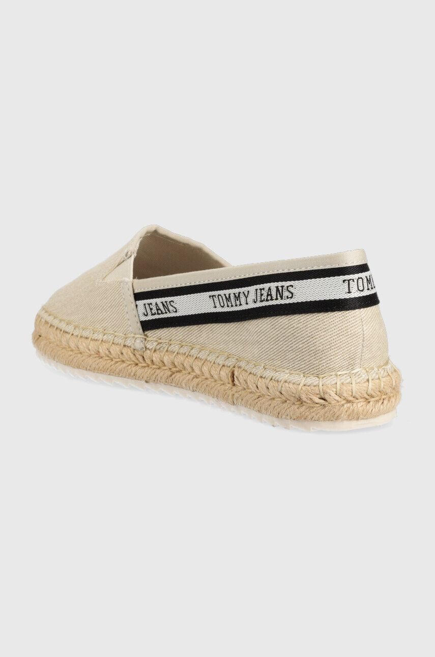 Tommy Jeans espadrile TJW FLATFORM WEBBING culoarea bej EN0EN02362 - Pled.ro