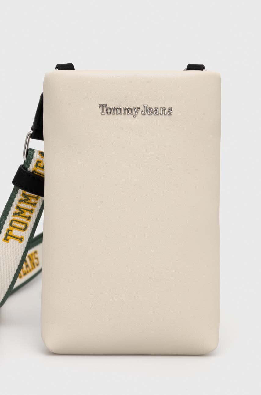 Tommy Jeans etui pentru telefon culoarea bej - Pled.ro